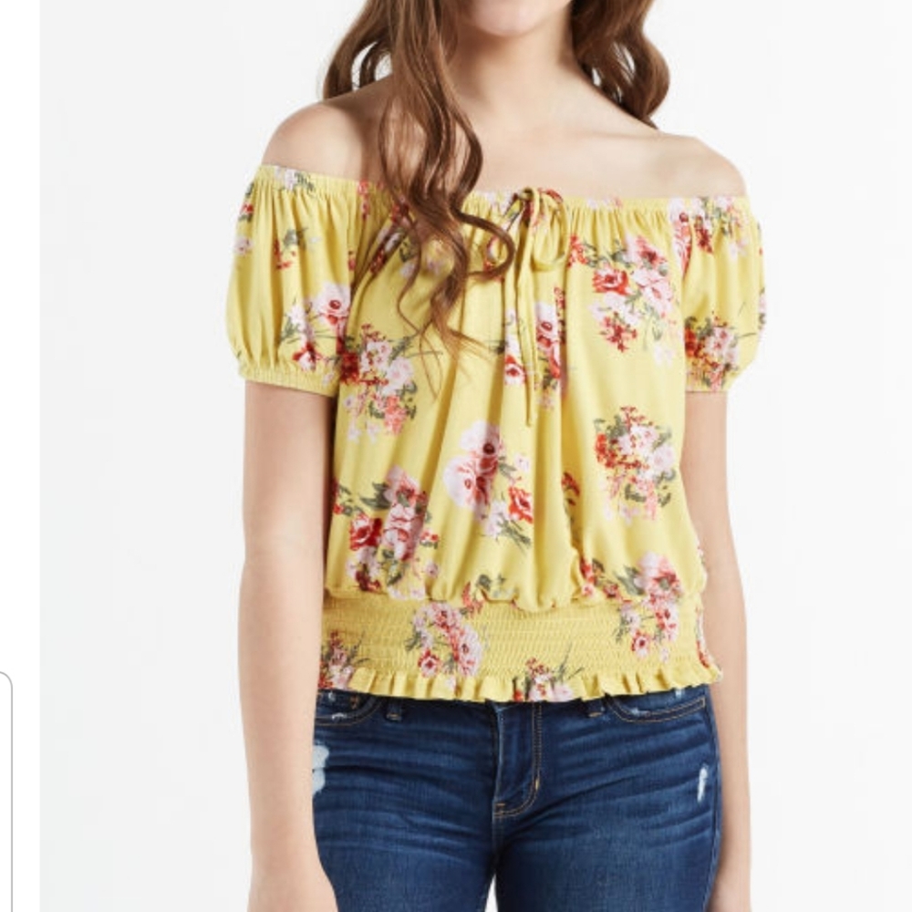 Wishful Park Off the Shoulder  Floral Top